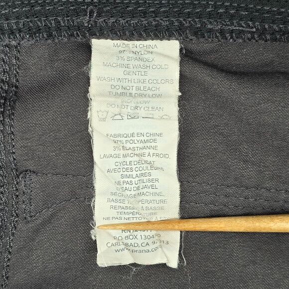 prAna Stretch Zion Cargo Shorts Men's M Dark Gray Flat Front M3STRE110 - Picture 8 of 9